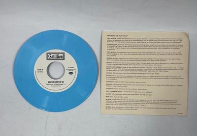 Woodstock Spoken Word BLUE 45 RPM Vinyl Record