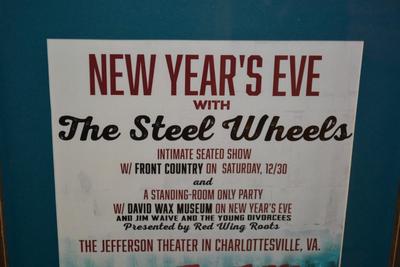 Signed The Steel Wheels New Yearâ€™s Eve Jefferson Theater Poster 25.5â€x18.75â€
