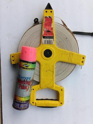 Empire Fiberglass 300-foot measuring tape with survey marking paint