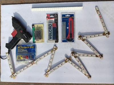 Crafting - Glue gun with glue - Velcro - Utility knife - Safety pins and more Home Goods