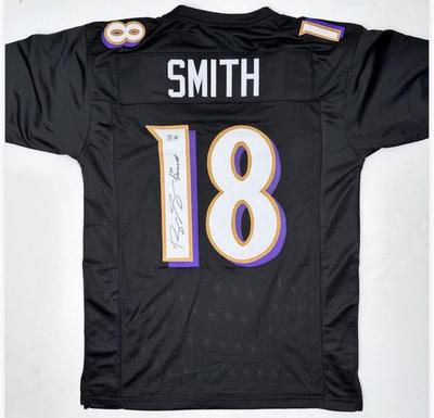 Roquan Smith Beckett Witnessed Autographed Jersey- Black Baltimore Ravens