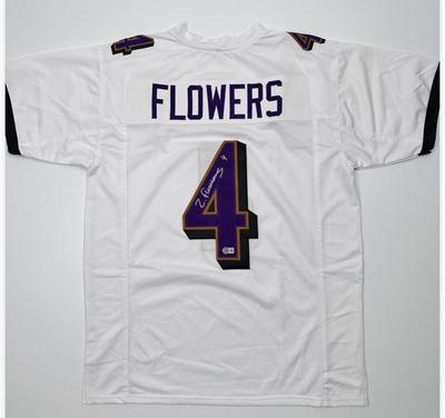 Zay Flowers Beckett Witnessed Autographed Jersey- Baltimore Ravens