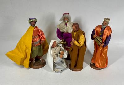 Nativity Scene Figurine Set Vintage by J.P. MARINACCI GREOUX SANTON FRANCE TERRACOTTA
