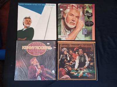 Four Kenny Rodgers Vinyl Record Albums LP Record