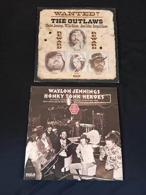 Waylon Jennings = Willie Nelson - Vinyl Record Albums LP Record - Thow Outlaws - Honky Tonk Heros!