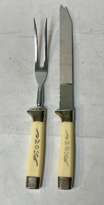 Vintage Sheffield Serving Utensils - Fork and Carving Knife