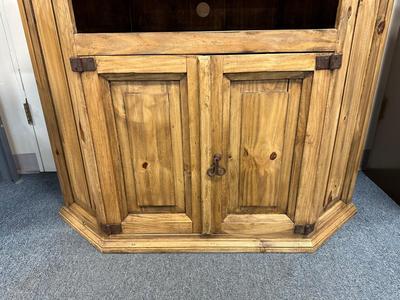 BEAUTIFUL PINE CABINET WITH RUSTIC HARDWARE