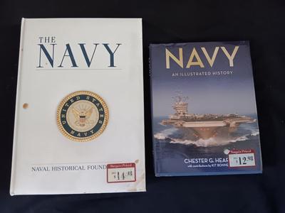Two US Navy hardback books - Naval history & Illustrated History