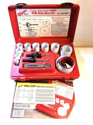 Milwaukee 17-piece suer-tough Bi-metal 4/6 Hole saw kit
