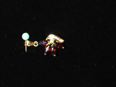 Tiny 4 Garnet Colored Stone Pendant