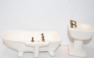 "Bathtub & Sink" Jewelry Trinket Containers