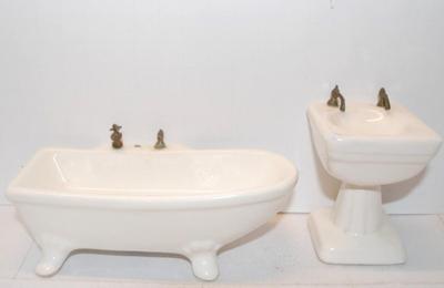 "Bathtub & Sink" Jewelry Trinket Containers