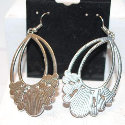 Irridescent Pink Multi-Stone Dangle Earrings 2" L