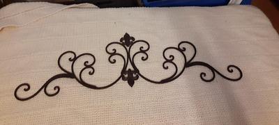 Metal wall art-swirls and fleur-de-lis