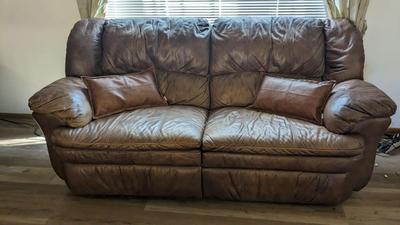 Leather Reclining Sofa