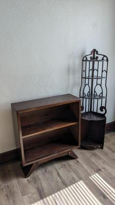 Art Deco Mini Curio Cabinet and Corner Shelf