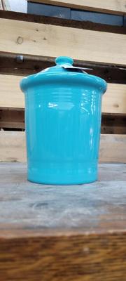 Blue Fiesta sugar canister