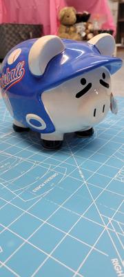 Baseball player piggy bank