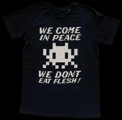 INVADER - INVADER FOR PETA - WE COME IN PEACE SHIRT (M)