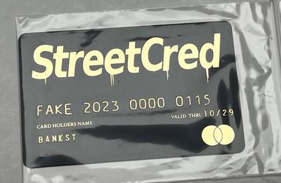 FAKE StreetCred Gold Card (Banksy), 2023