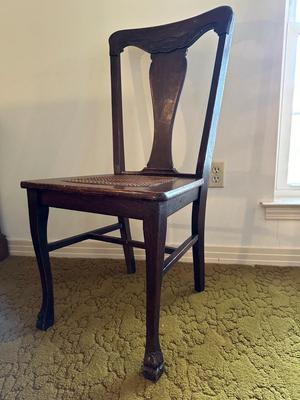 Vintage Accent Cane Chair