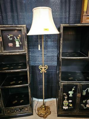 Antique Cast Metal Floor Lamp