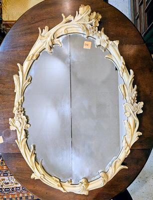 Carved Wood Foliate Mirror