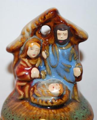 Unique Nativity Scene Hinged Jewelry Trinket Box 4" H