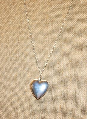 6 Pointed Silver Star Locket (1" x 1") and Silver Chain 17" L