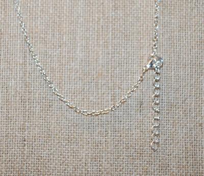 6 Pointed Silver Star Locket (1" x 1") and Silver Chain 17" L