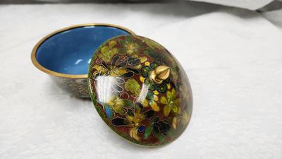 Antique Cloisonne Lidded Bowl