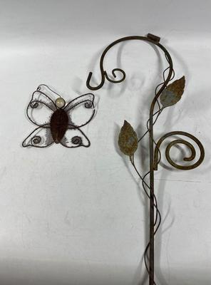 Wrought Iron Garden Art Butterfly