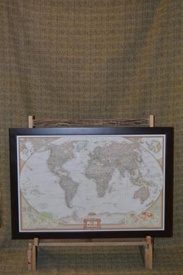 Framed National Geographic "The World" 2012 Poster