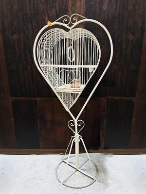 Vintage Heart Shaped Bird Cage