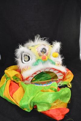 Handmade Paper Mache Chinese Lion Dance Head Parade