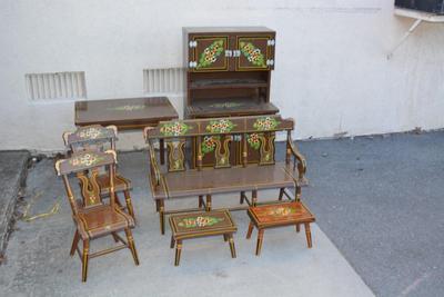J.S. Ebersol Hand Crafted & Hand Painted Folk Art Kids Set