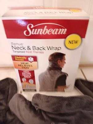 Sunbeam Renue Neck & Back wrap - electric adjustable heat wrap