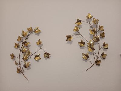 Metal leaf wall art