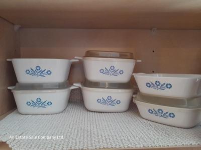 Blue cornflower Corning ware Petite pan's P-41 some with lids