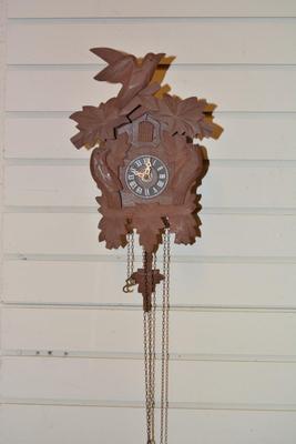West Germany Wood Cuckoo Clock Working - No Weights