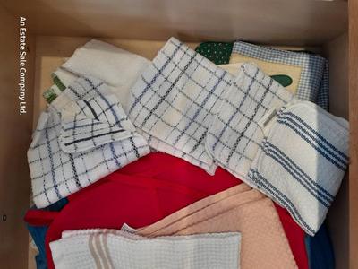 Drawer of Kitchen Linens - Hand towels - Dish cloths - Apron and more