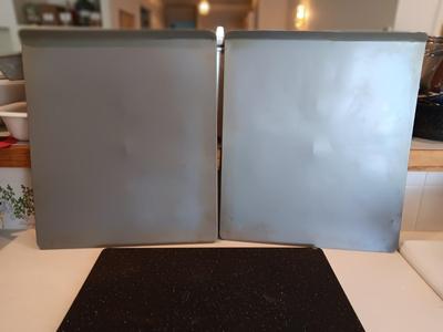 Double insulated Cookie sheets and a board for cooling