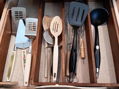 Kitchen utensils - pizza cutter - whisks - serving and cooking utensils and more