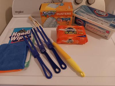 Swiffer dusting tools - Handi wipes - Clorox wipes and more