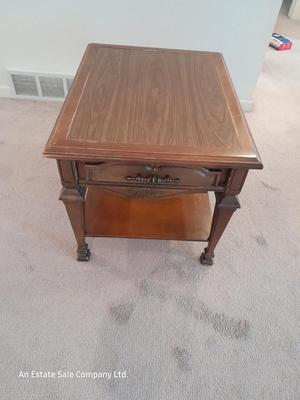 Nice Peters Revington by Mahasco One drawer two-tiered end table