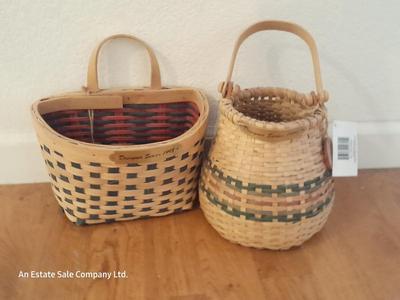 Two Karen Traub Original Basket Market art baskets