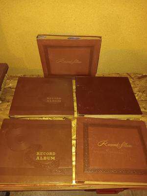 Five record Album books mostly full of vinyl records
