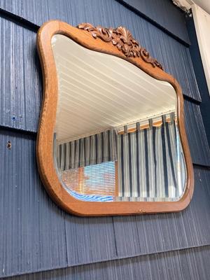 LOT 72S: Vintage / Antique Oak Dresser and Decorative Mirror