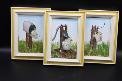 Three Framed Paintings (3)