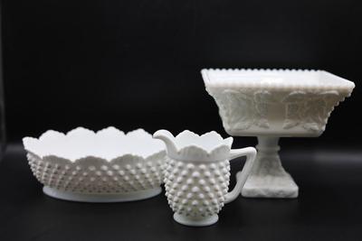 Milk Glass Dishes (3)